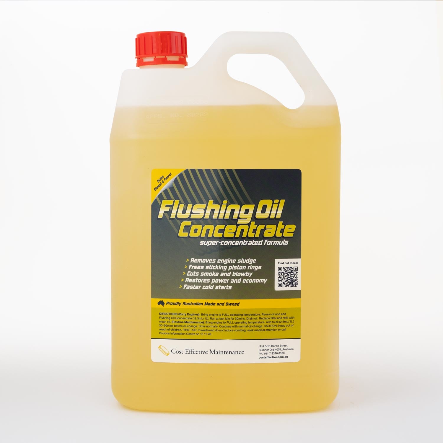 Cost Effective Maintenance Flushing Oil Concentrate for Diesel and Petrol Engines
