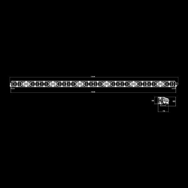Nitro Maxx 220W 52″ Single Row Light Bar
