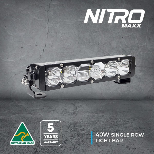 Nitro Maxx 40W 10″ Single Row Light Bar