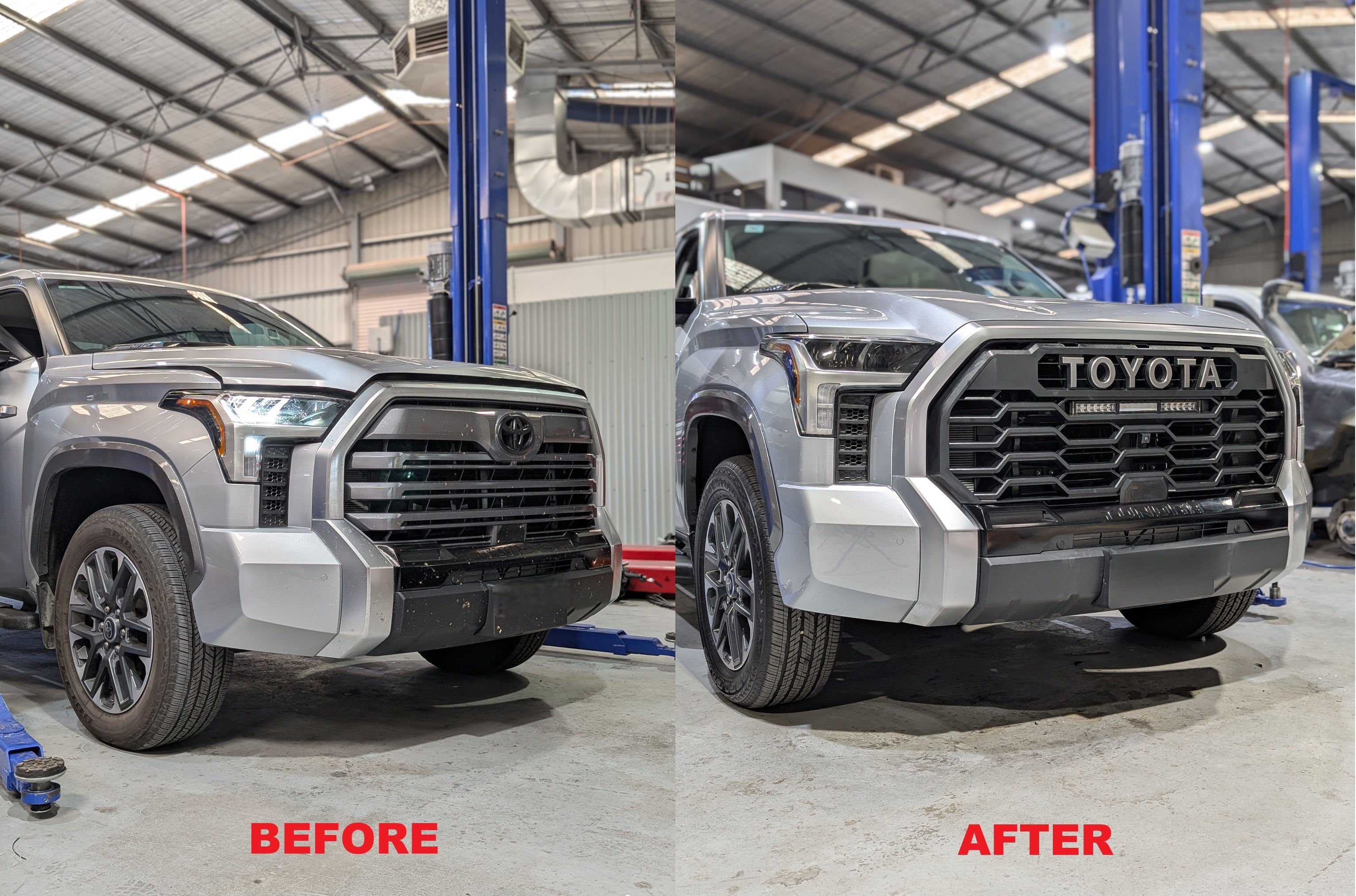 Tundra TRD Pro Grille Before After