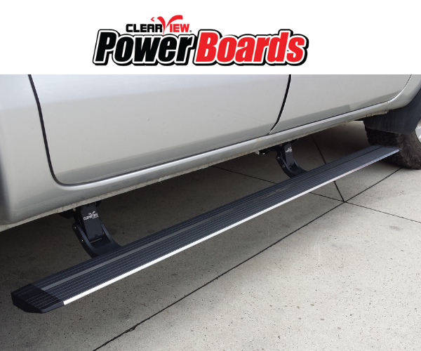 Ford Ranger PX (2011 - 2014) Clearview Accessories Power Boards Retractable Side Steps [Pair]