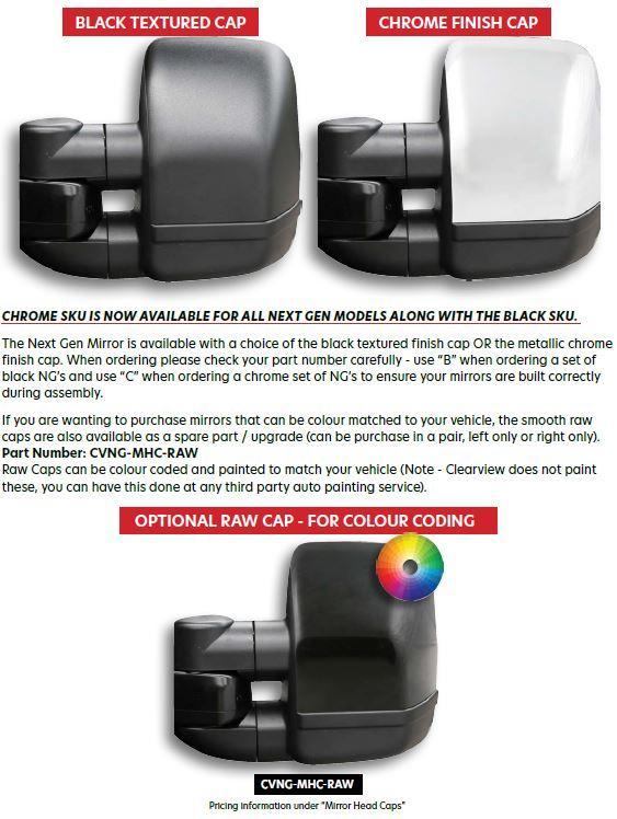 Mitsubishi Pajero (2001-2023) Clearview Towing Mirrors