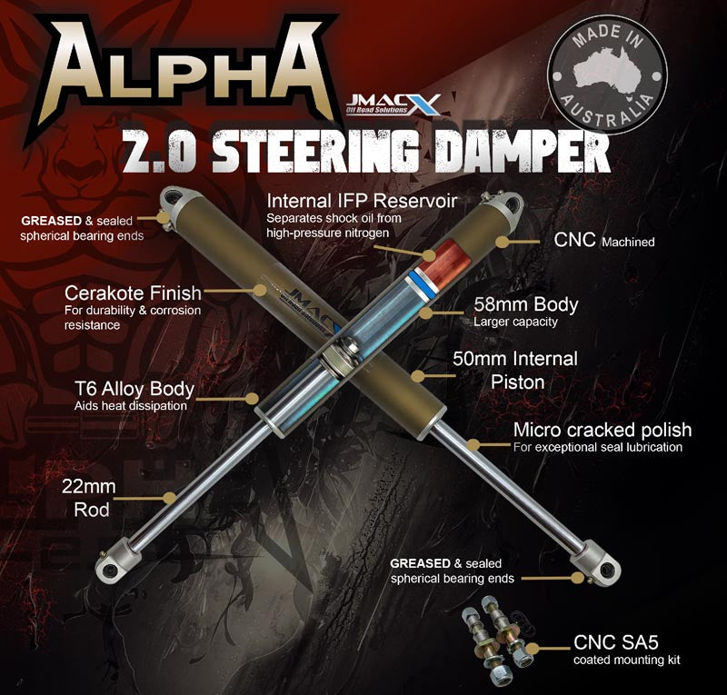 70 Series Alpha Steering Damper Kit