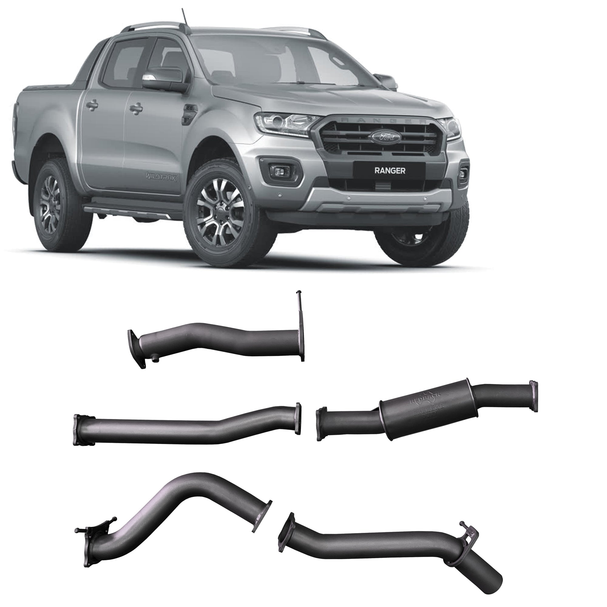 Redback Extreme Duty Exhaust to suit Ford Ranger 3.2L (07/2016 - 05/2022)