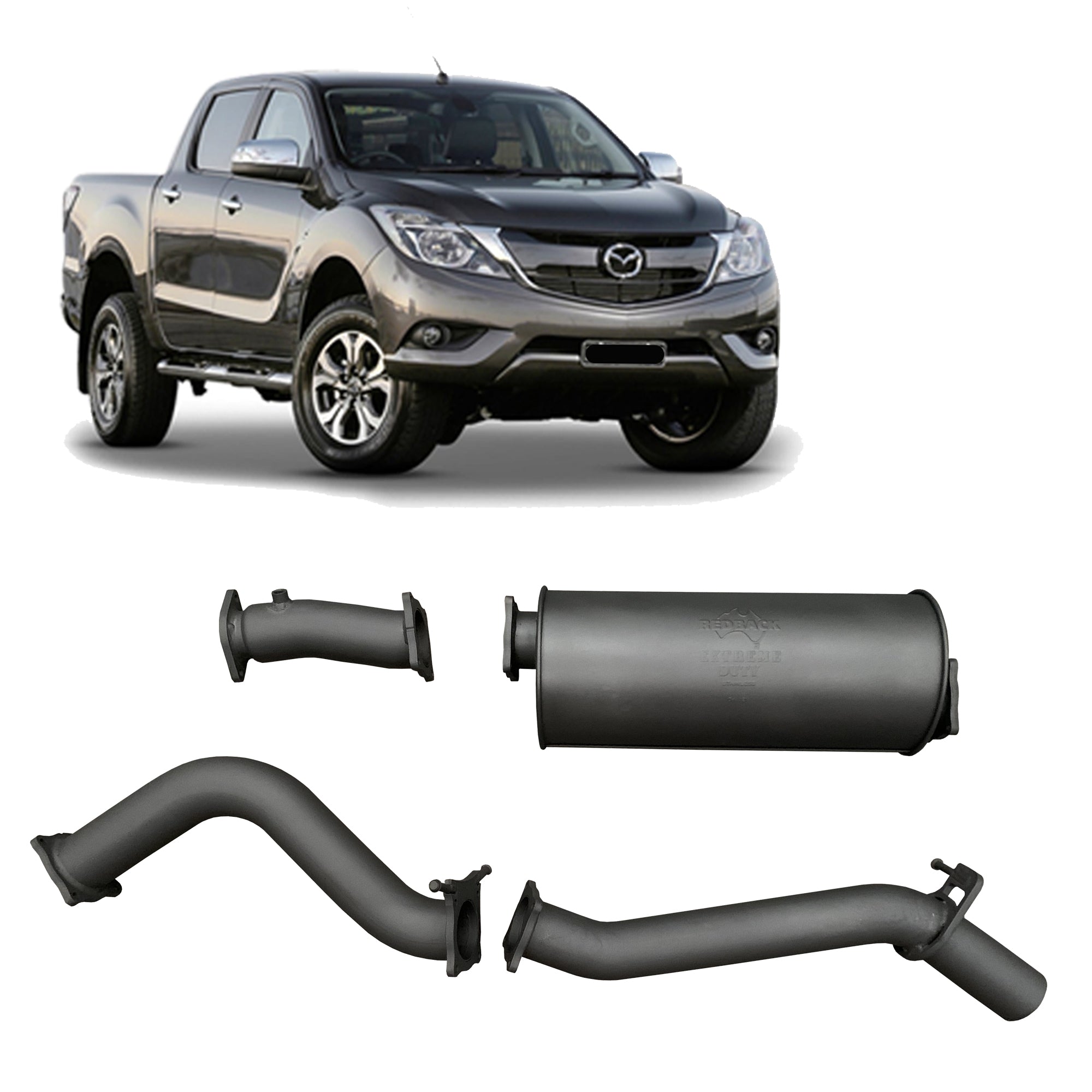 Redback Extreme Duty Exhaust to suit Mazda BT-50 (07/2016 - 09/2020)