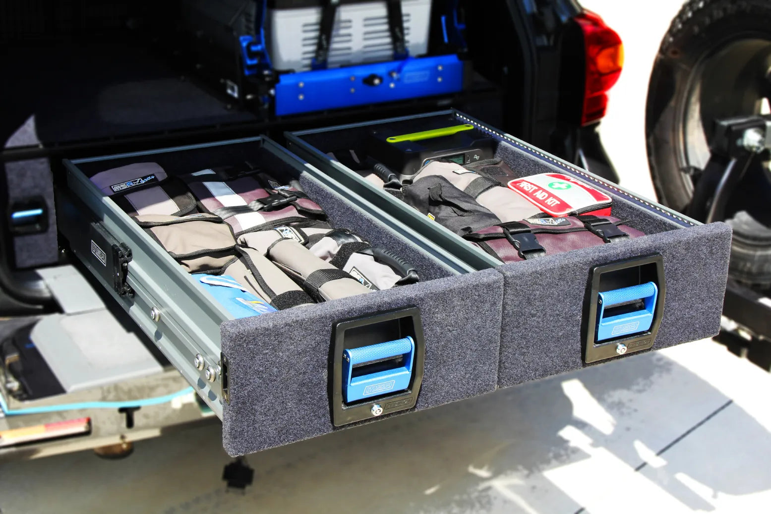 Toyota LandCruiser 300 Series Complete Dual Storage Drawer Kit (2021 – Current)