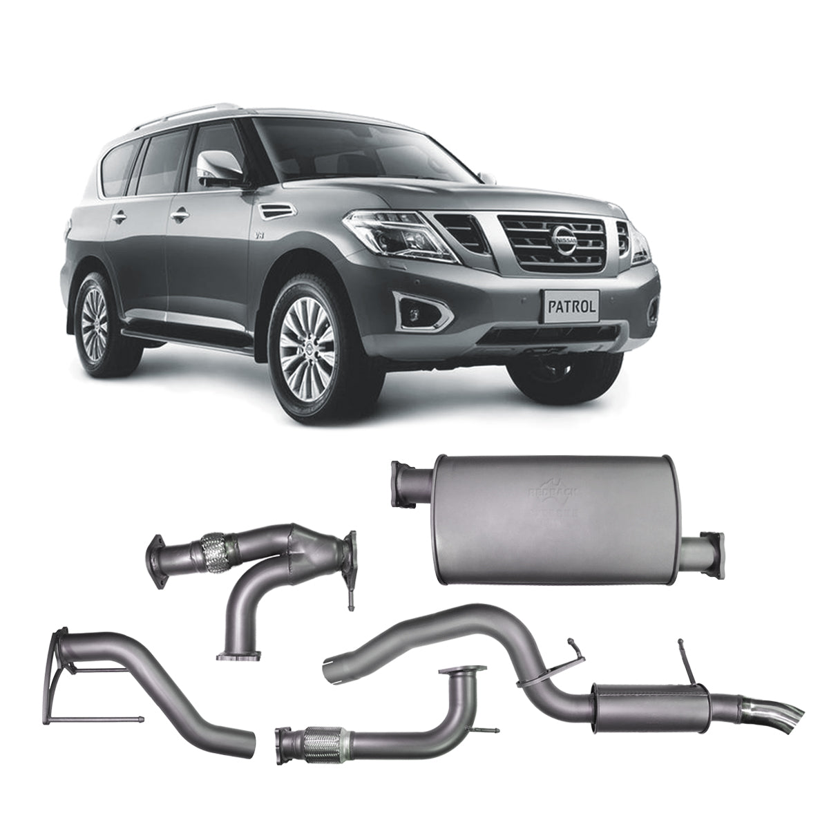 Redback Extreme Duty Exhaust to suit Nissan Patrol Y62 (02/2013 - on)