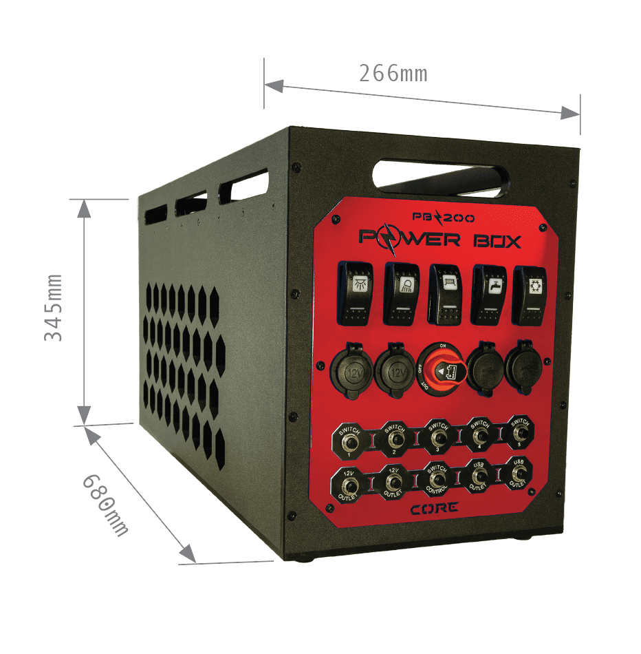 Power Box PB-200 200ah Portable Dual Battery System - Garage76 Diesel ...