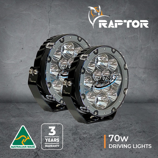 Ultra Vision Raptor 70 LED 7″ Driving Lights