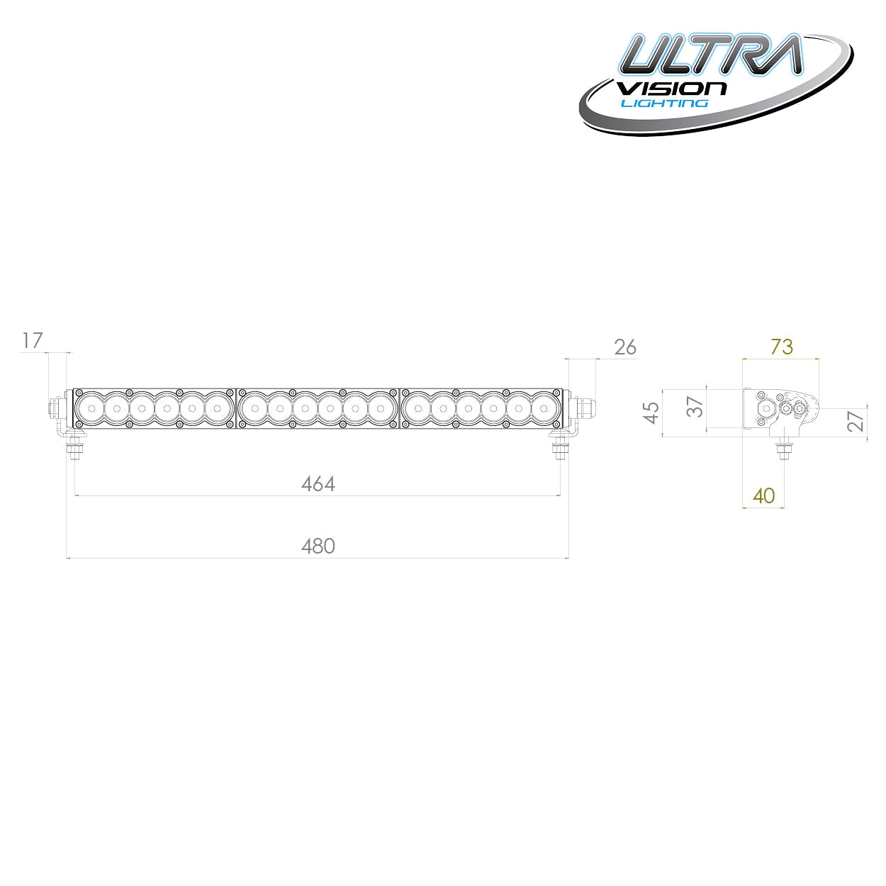 Ultra Vision Raptor 90 LED 20.5" Light Bar