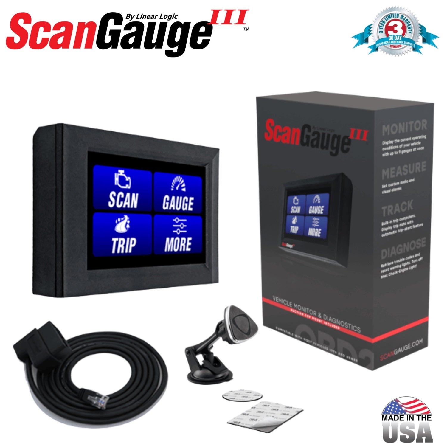 ScanGauge 3 - Digital Vehicle Monitor OBD