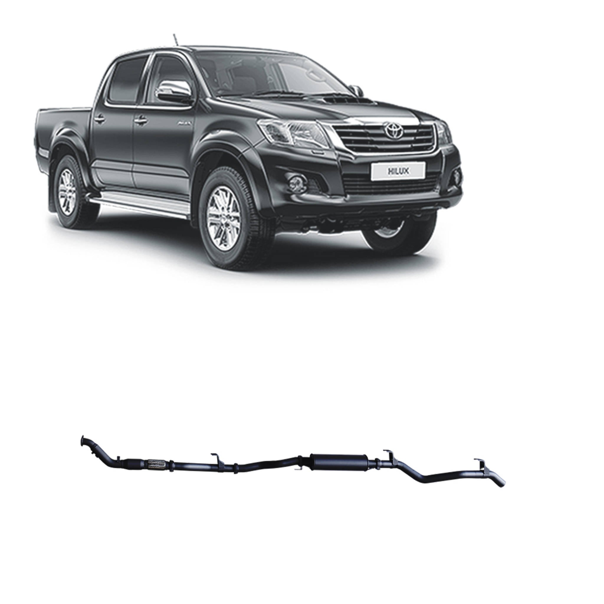Redback Extreme Duty Exhaust to suit Toyota Hilux 3.0L D4D (02/2005 - 10/2015)