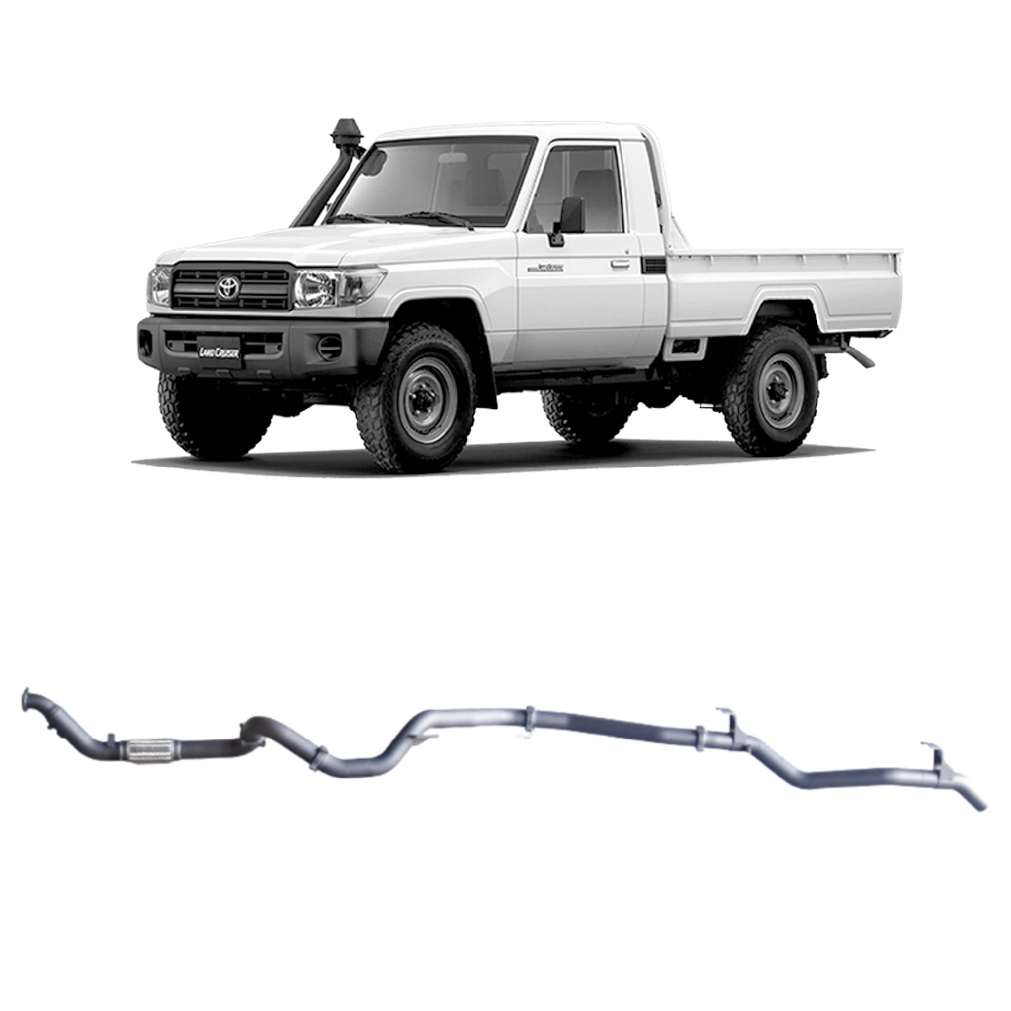 Redback Extreme Duty Exhaust to suit Toyota Landcruiser 79 Series Single Cab (03/2007 - 10/2016)