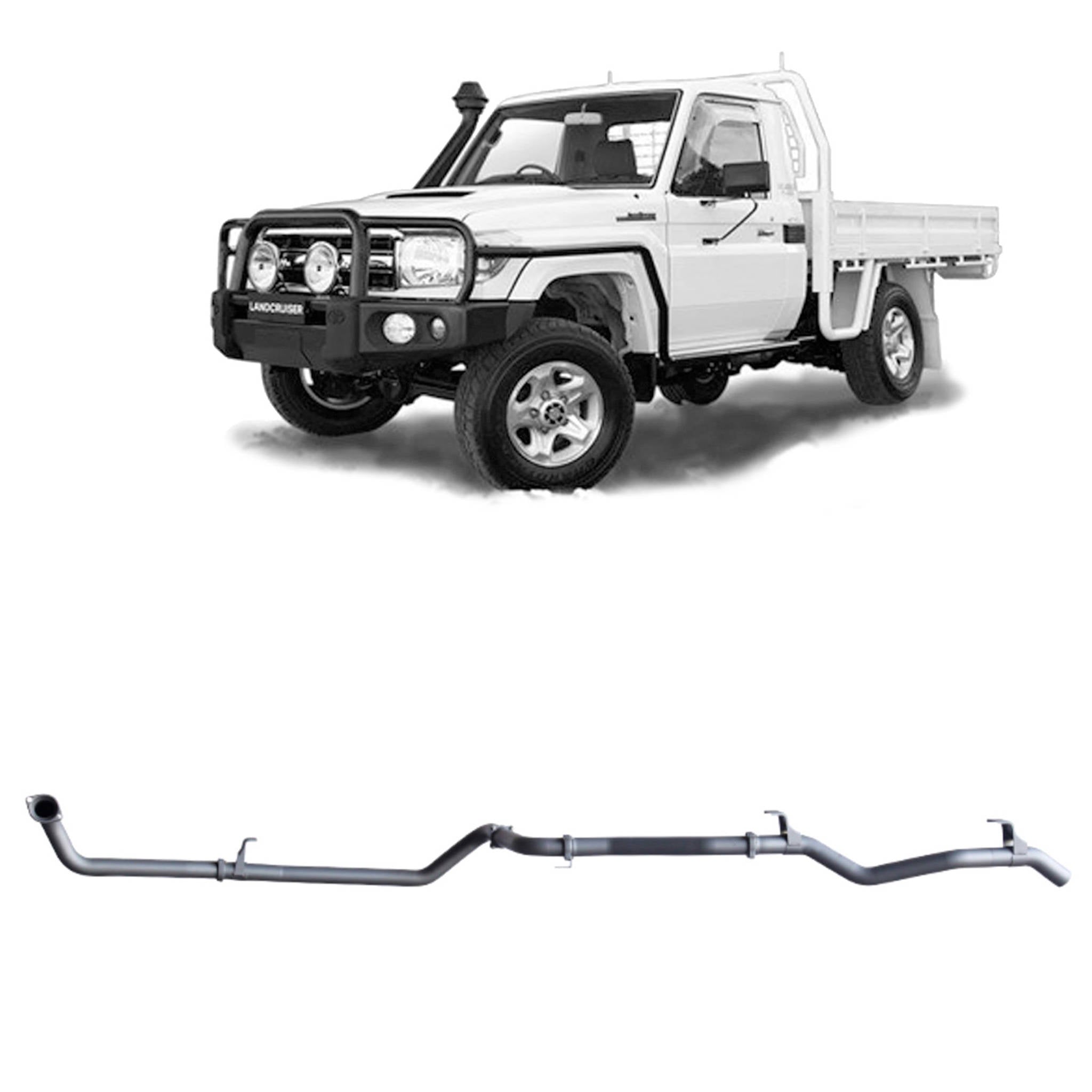 Redback Extreme Duty Exhaust to suit Toyota Landcruiser 79 Series 4.2L TD (01/2001 - 01/2007)