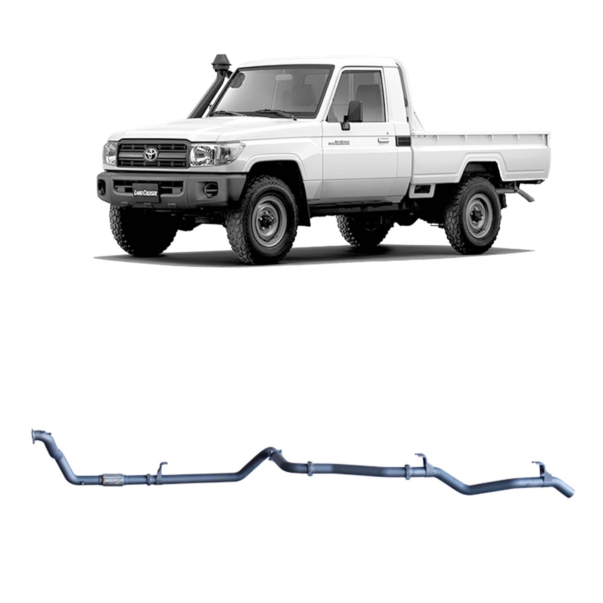 Redback Extreme Duty Exhaust to suit Toyota Landcruiser 79 Series 4.2L 1HZ (10/1999 - 01/2007)