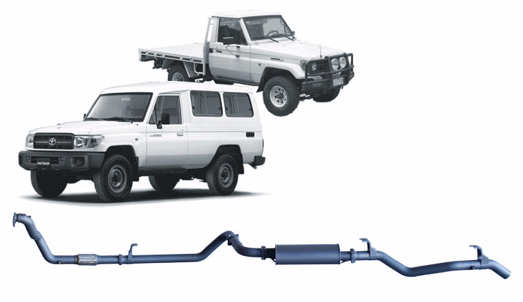 Redback Extreme Duty Exhaust to suit Toyota Landcruiser 78 Series (01/1990 - 01/2007), Toyota Landcruiser 75 Series (03/1990 - 11/1999)