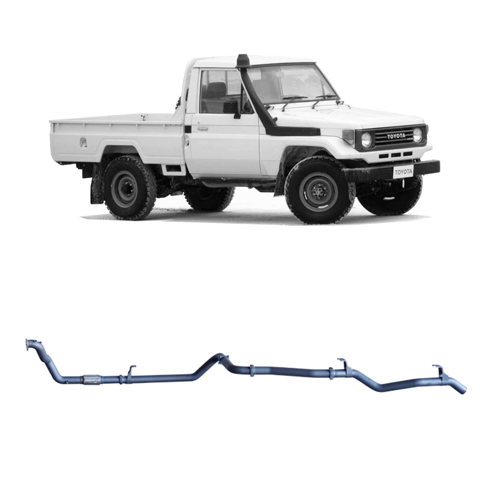 Redback Extreme Duty Exhaust to suit Toyota Landcruiser 78 Series (01/1990 - 01/2007), Toyota Landcruiser 75 Series (03/1990 - 11/1999)