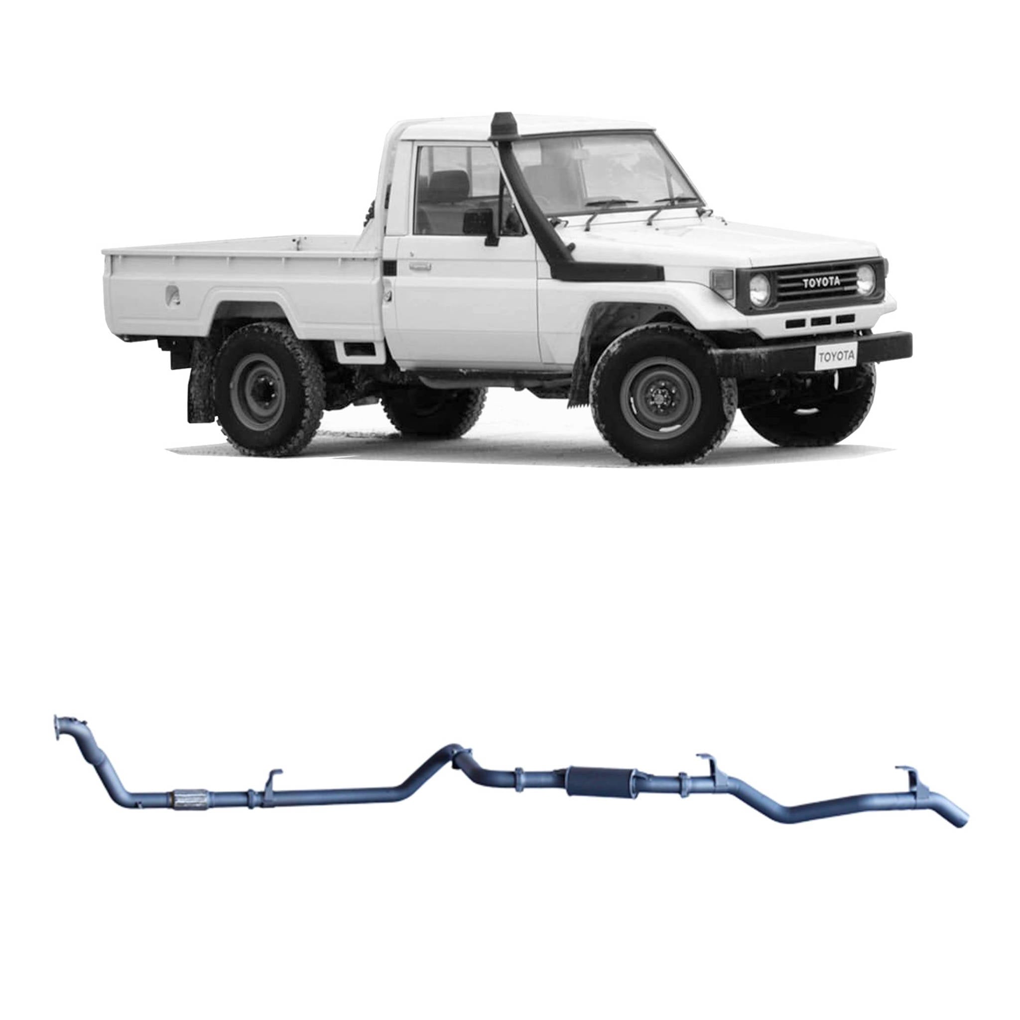 Redback Extreme Duty Exhaust to suit Toyota Landcruiser 78 Series (01/1990 - 01/2007), Toyota Landcruiser 75 Series (03/1990 - 11/1999)