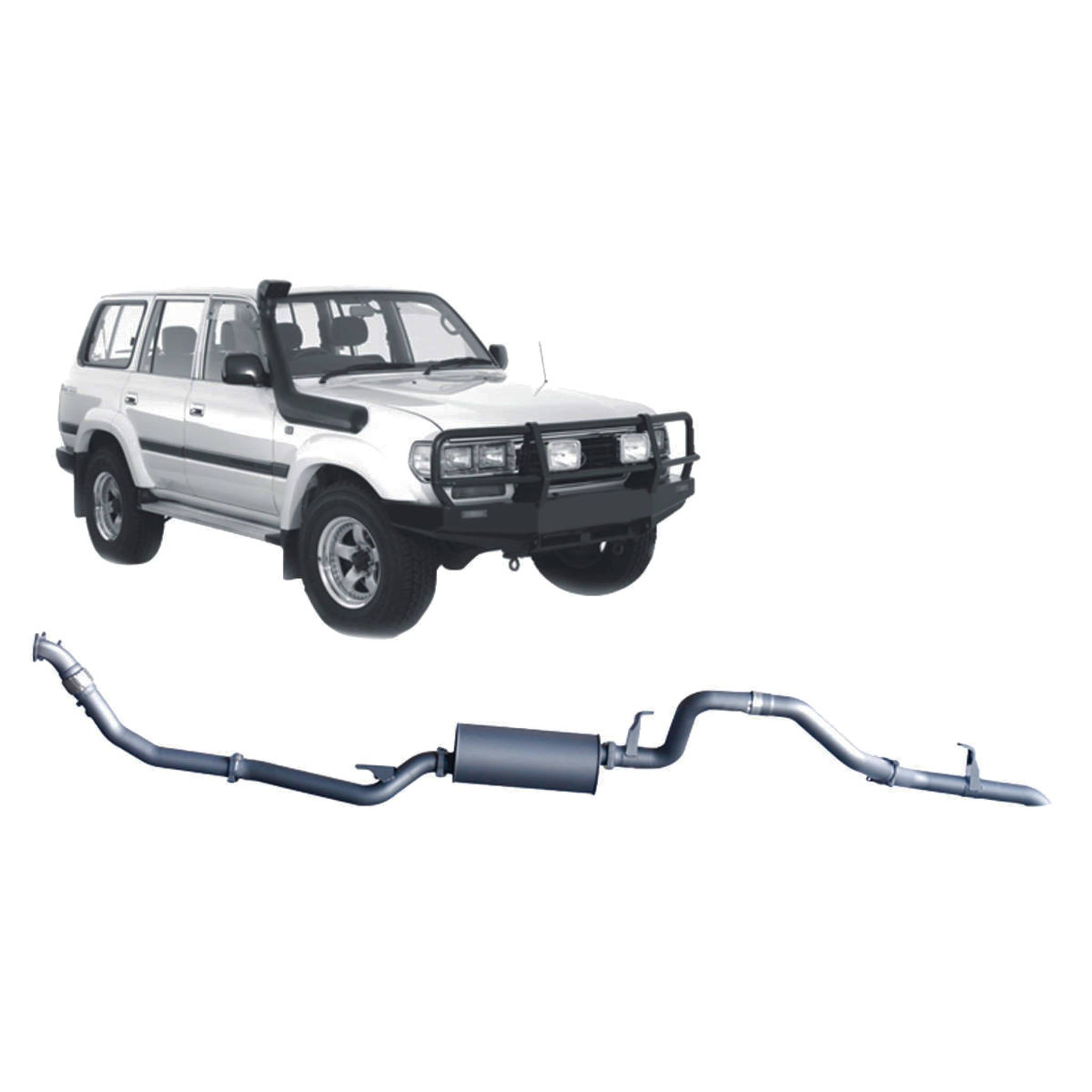 Redback 4x4 Extreme Duty Exhaust to suit Toyota Landcruiser 80 Series 4.2L 1HD-T/FT (01/1990 - 02/1998)