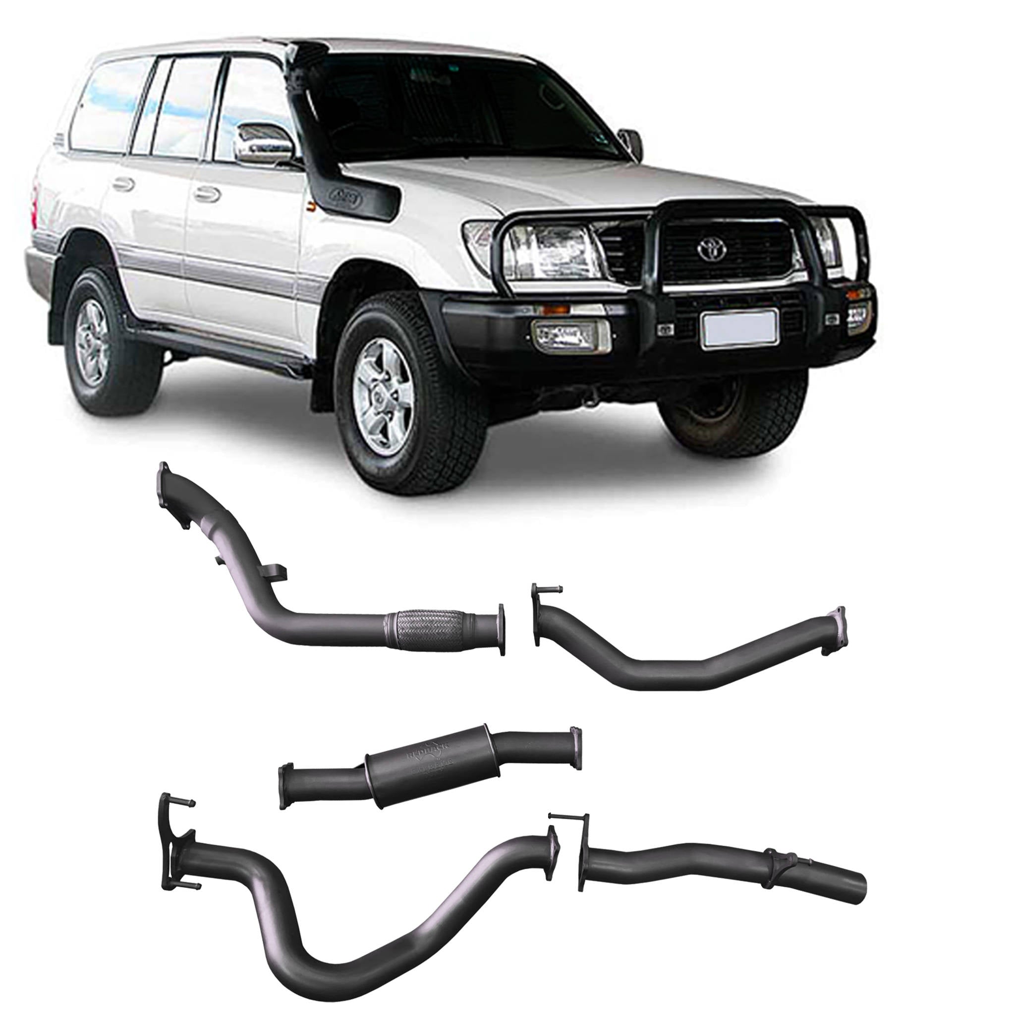 Redback Extreme Duty Exhaust to suit Toyota Landcruiser 100 Series 4.2L (10/2000 - 10/2007)