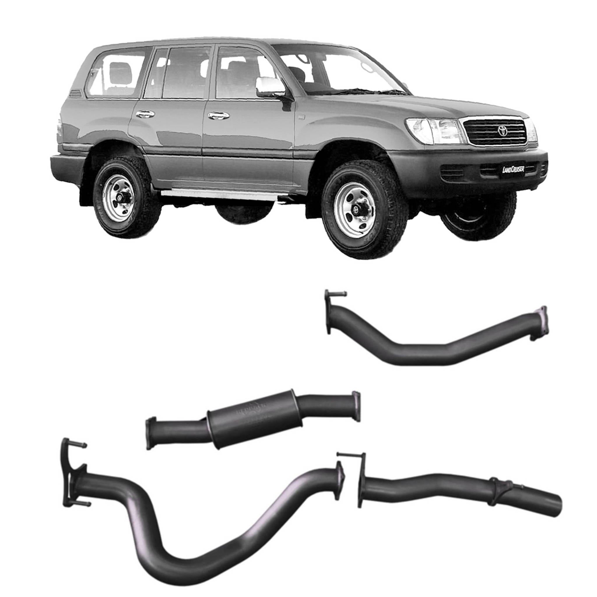 Redback Extreme Duty Exhaust to suit Toyota Landcruiser 105 Series Wagon (03/1998 - 10/2007)