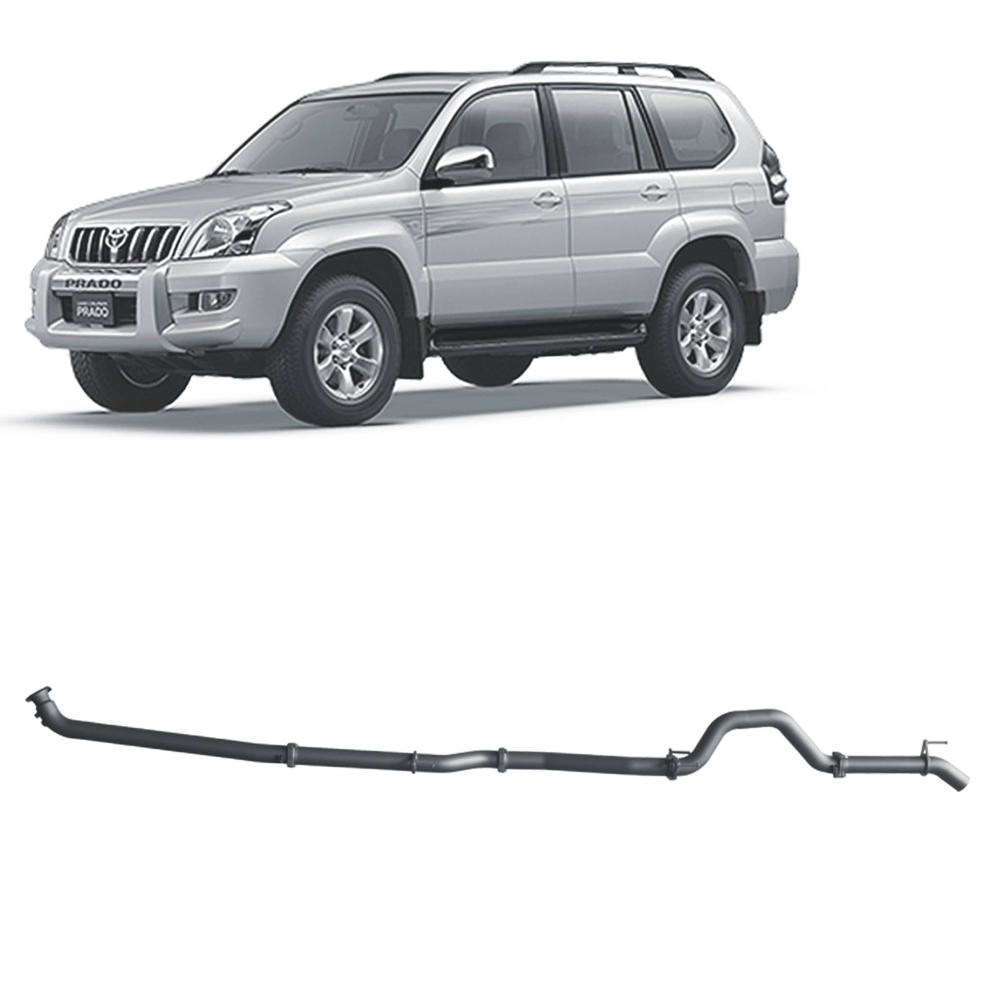 Redback Extreme Duty Exhaust to suit Toyota Prado 120 Series 1KZ-TE (10/2002 - 10/2006)