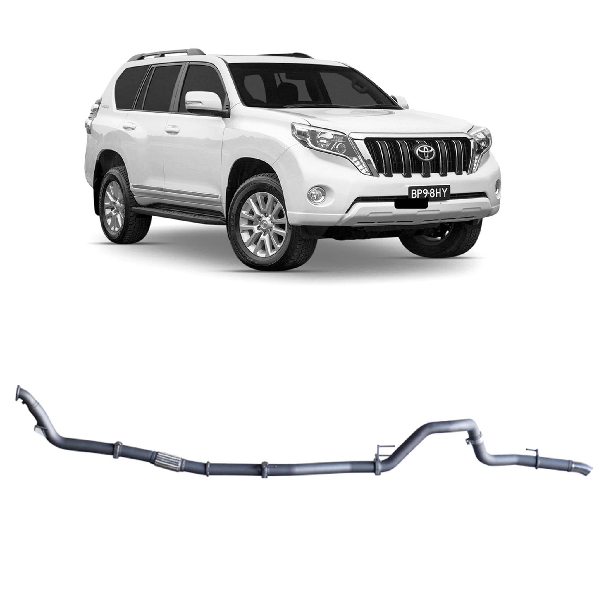 Redback Extreme Duty Exhaust to suit Toyota Prado 120/150 Series 1KD-FTV (11/2006 - 07/2015)