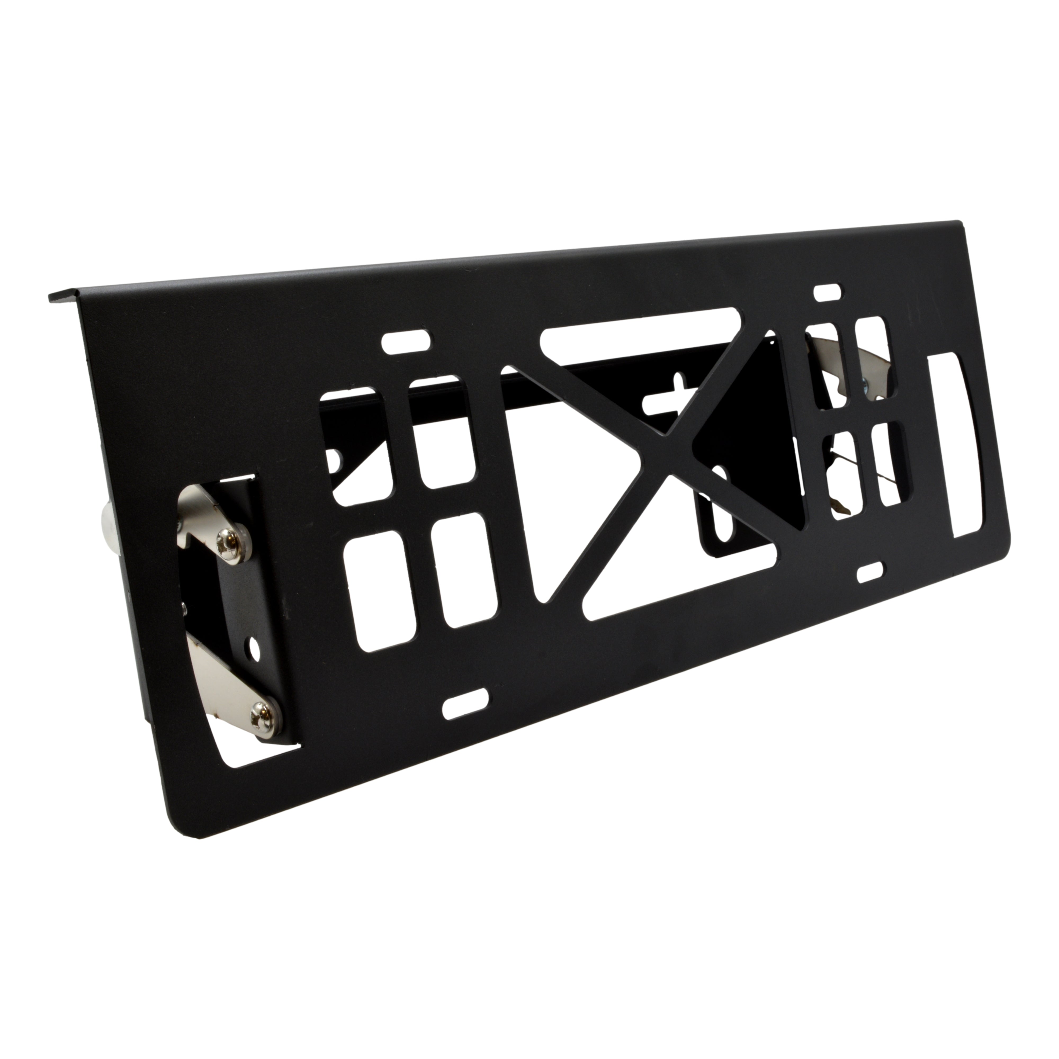 Carbon Offroad Stainless Steel Black Powdercoat Pull Up Number Plate Bracket