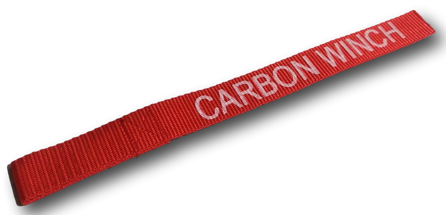 Carbon Winch Nylon Hook Strap with Logo